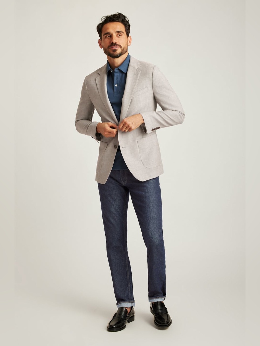Bonobos Light Grey Jetsetter Unconstructed Italian Wool Blazer